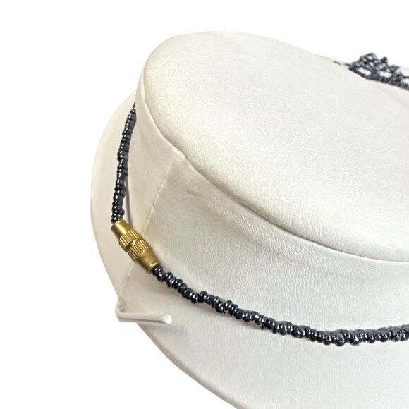 Boho Triangle Beaded Necklace Handmade Beadwork Tribal Style Jewelry Gift - Picture 3 of 6